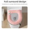 Winter Thickened Double Toilet Seat Cushion Set  Bathroom Pad with Handle Toilet Seat Cover Zipper Soft Universal Home Use