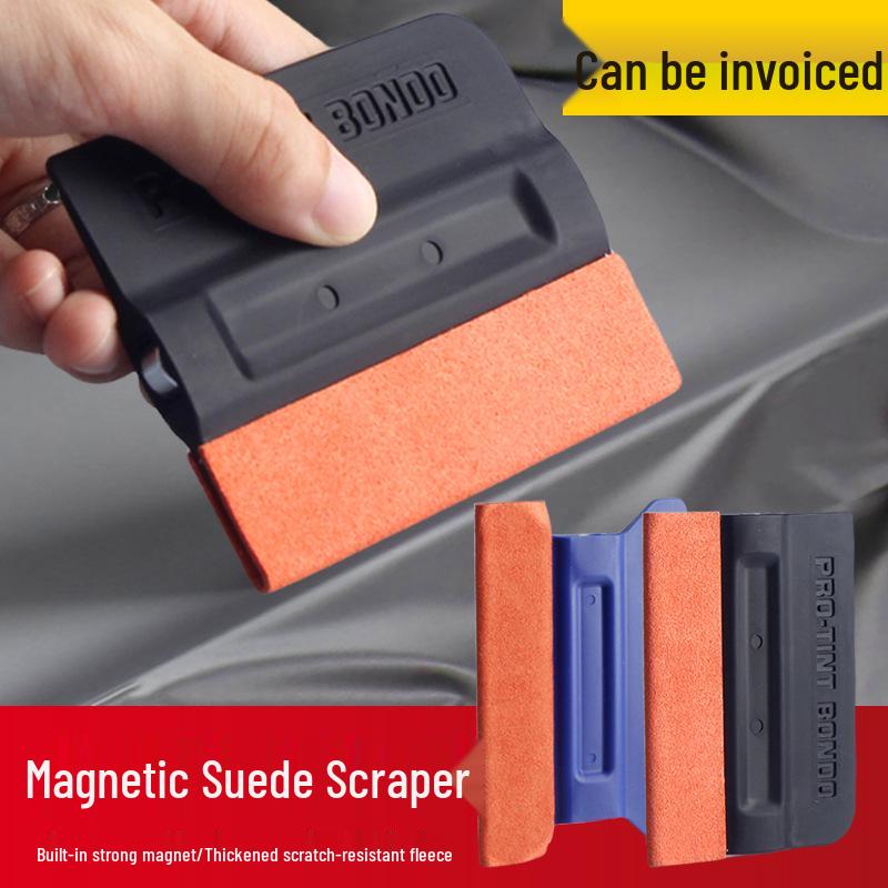 Magnetic Suede Film Scraper: Protects Car Wrap Without Damage