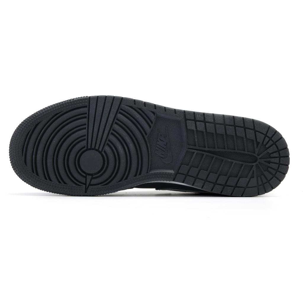 Jordan Air Jordan 1 Low Leather Cushioning Slip Resistant Low Top Vintage Basketball Shoes Men's Black White 553558-132(Team44-)