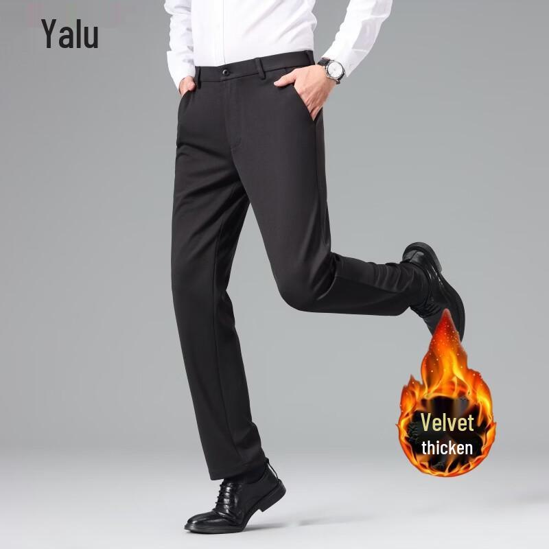 Yalu Men's Business Casual Straight-Leg Trousers