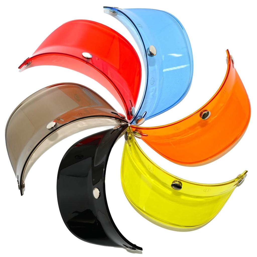 Marushin Motorcycle Helmet Optional Vintage Short Visor Clear Red Product 52210003 Number