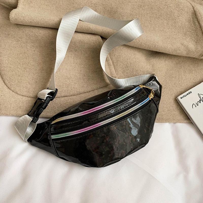 

Голографическая поясная сумка с голограммой, лазерная искусственная кожа, дорожная сумка-бананка на талии, женская сумка на плечо
