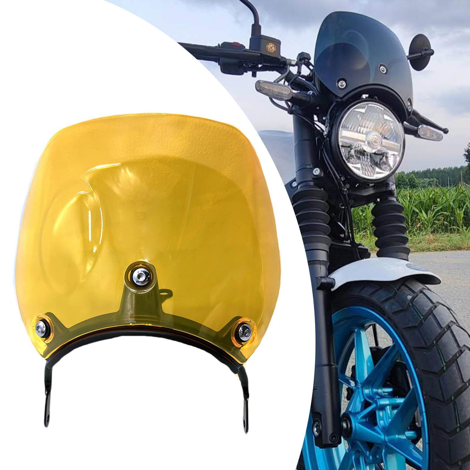 

Ветровое стекло мотоцикла Расширенный дефлектор Передняя замена Прочный Современный Ветер для Guerrilla жёлтый