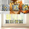 Home Decor Floral & Lemon Patterned Throw Pillow Covers Pattern Cushion Cover Suitable for Sofa Bedroom Car Pillow Cover