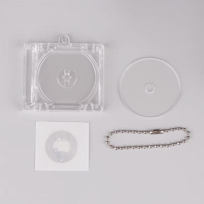 Factory Direct Sales 50set/carton Blank Album Mini CD Case Keychain Set with NFC Chip