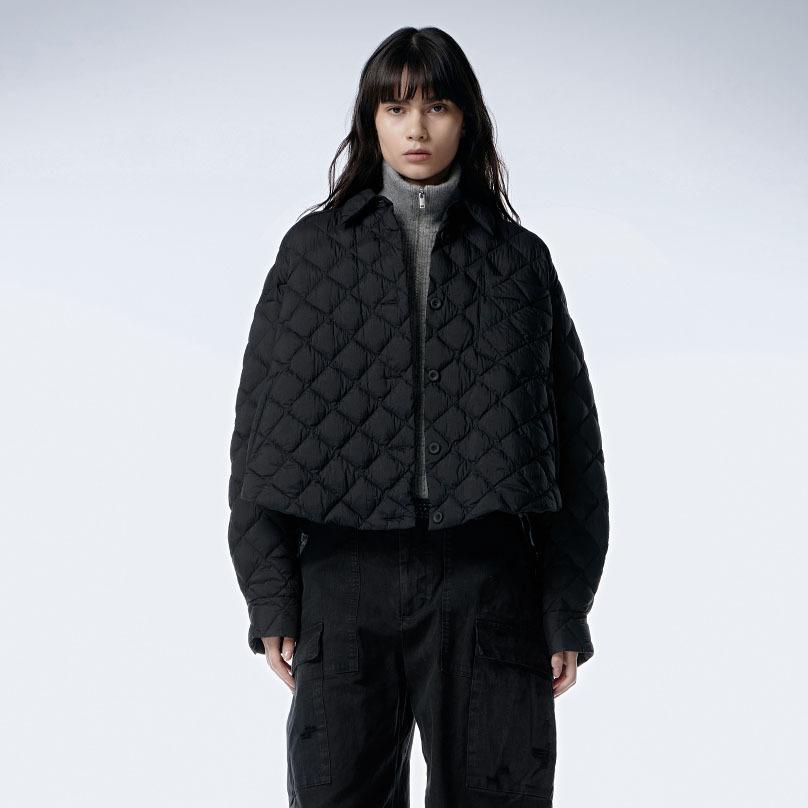 Autumn and winter new shirt down jacket women's short loose casual down small lapel light jacket