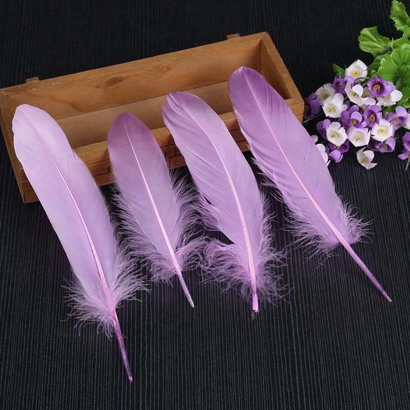 50Pcs28 Color Diy Feather Hard Big Floating Feather Wedding Dress Children Handmade Decoration Materials