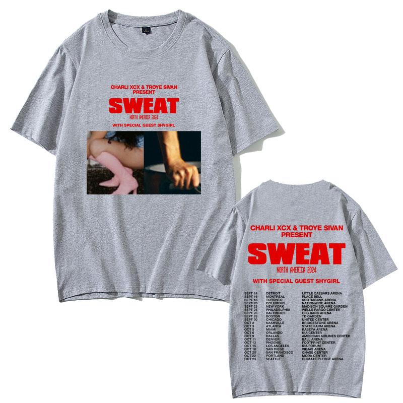 Charli Xcx Crash Sweat 2024 Tour Trička Pánská Dámská Oblečení Vintage Oversized Tričko Bavlna Ležérní Trička Móda Streetwear