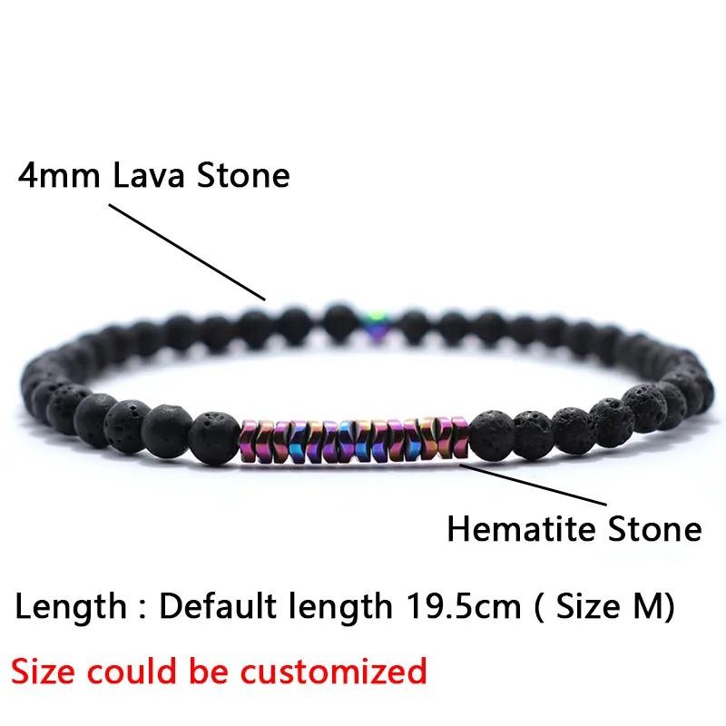 Bracciale in Pietra Naturale Uomo Donna 4mm Bracciale con Perline Piccole Bracciale Meditazione Yoga Occhio di Tigre Mappa Brazalete Pulseira