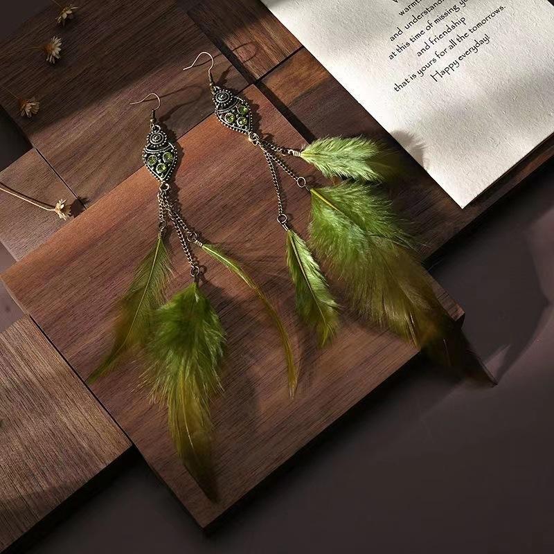 Pendientes de botón bohemios para mujer