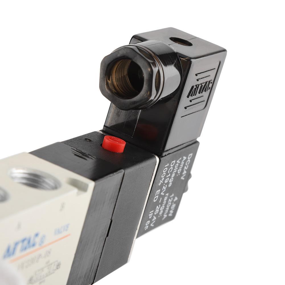 Valve Valve BSP 1/4 Inch Solenoid Valve Pneumatic Solenoid Valve DC 24V BSP 1/4 Normally Closed 3 Position 5 Way Pneumatic Solenoid Valve 0.15-0.8MPa Valve Valve BSP 1/4 Inch Solenoid Valve Pneumatic Solenoid Valve DC 24V BSP 1/4 Normally Closed 3 Position 5 Way Pneumatic Solenoid Valve 0.15-0.8MPa
