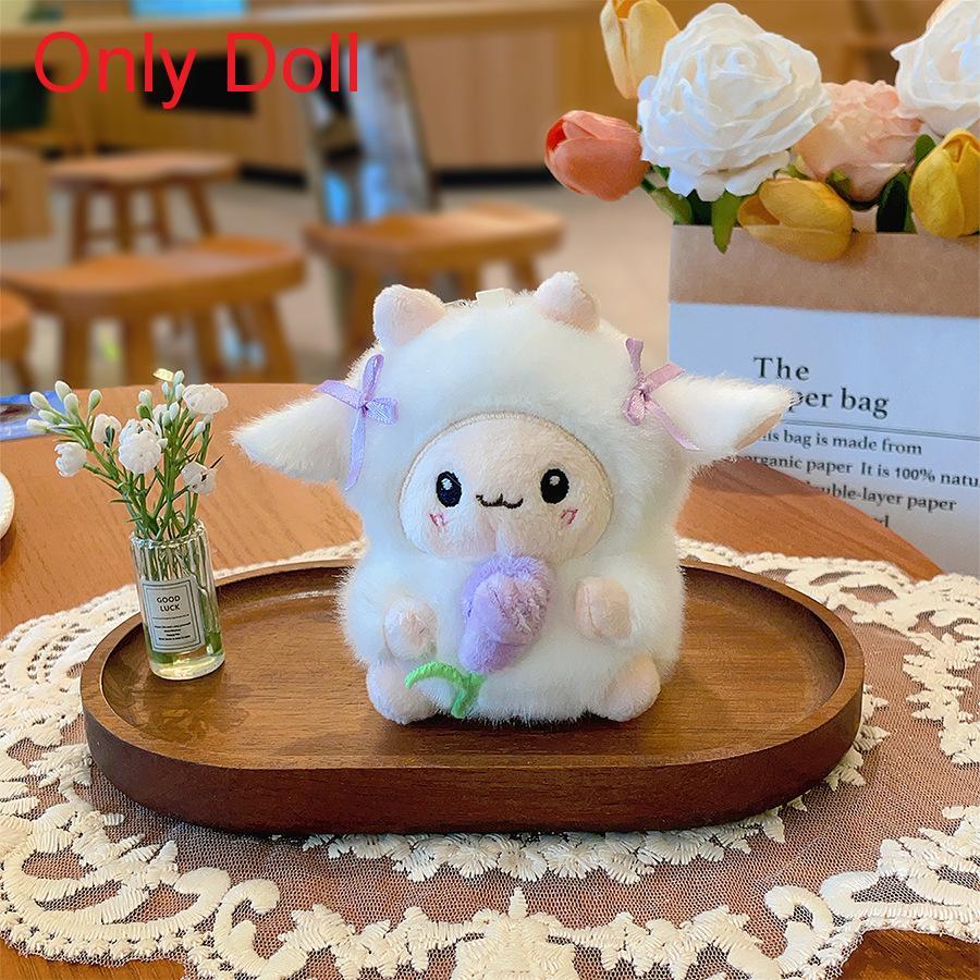 Cute Cartoon Butterfly Knot Tulip Lamb Plush Toy For Kids And Gifts