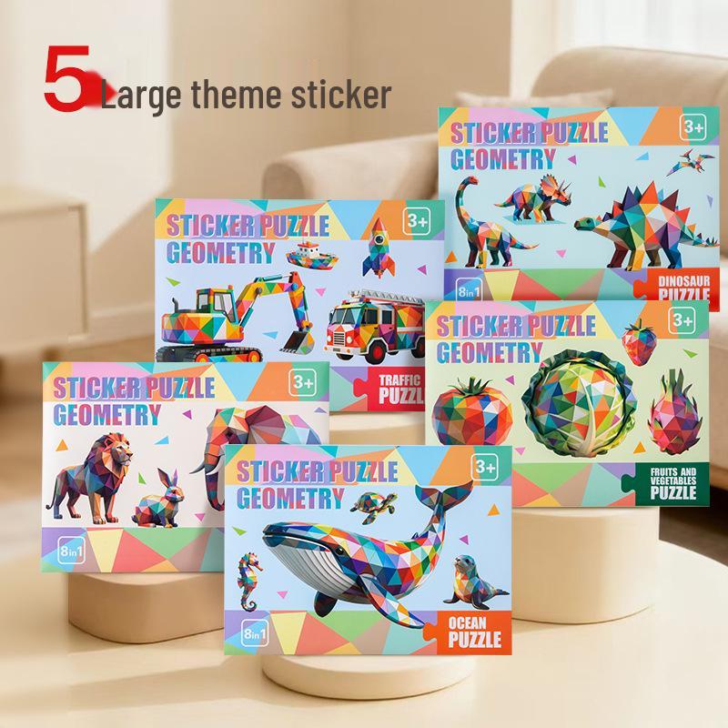 Handmade DIY Animal Puzzle Painting Stickers for Kindergarten Education (Ages 3-6)