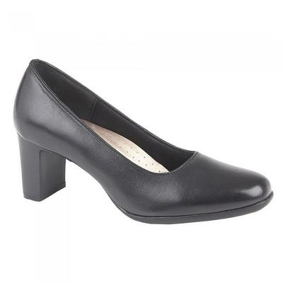 Pantofi de curte din piele cu toc bloc pentru femei/dame