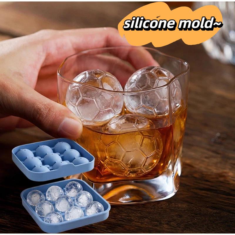 Ice Cube Shape Football Ice Cube Mold Silicone Football Silicone Ice Cube Mold Bar Whiskey Accessories Silicone Molds Gifts