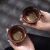 Jian Zhan Kiln-Transformed Leaf Tea Cup Kiln-Transformed Master Cup Japanese Style Ceramic Household Tea Set Douli Cup Large Tas