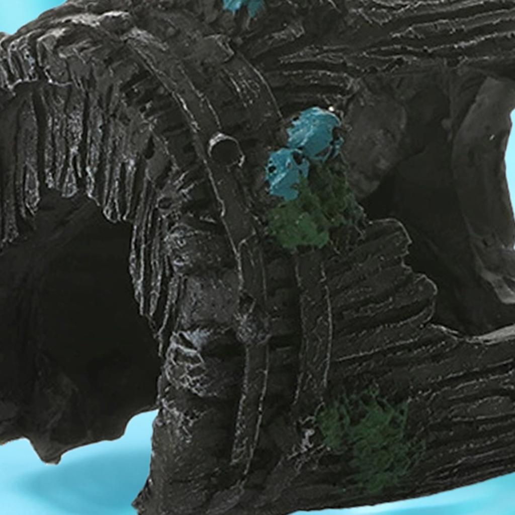 Resin Aquarium Decor Broken Design Reptile Hideout Ornament Cave Aquatic Pet Fish Landscape Decor For Fish Tank And Terrarium