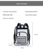 Eco-friendly PVC Transparent Ita Backpack - Unisex Waterproof School & Outdoor Bag