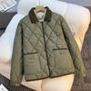 Lingge Kragen Baumwolljacke, Lockere Kontrastfarbene Vielseitige Kurze Herbst- und Winterjacke