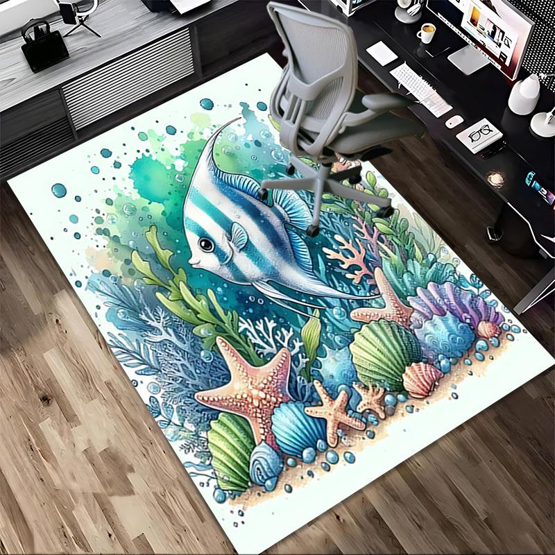 Ocean Marine Pattern Area Rug, Office Carpet Indoor Outdoor Entrance Doormat, Non-Slip Soft And Comfortable, Living Room, c122079