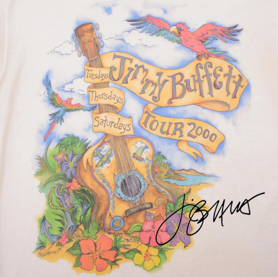 Rare Jimmy Buffett 2000 Tour Collection White T-shirt Unisex T-Shirt XXL