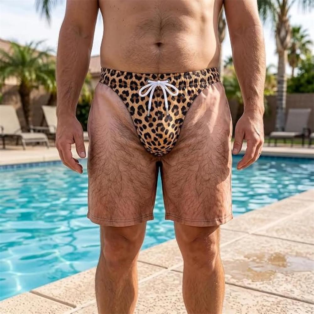Buttocks Print Funny Ugly Swim Trunks For Men Unique Personality Fun Quirky Beach Shorts For A Friend's Boyfriend Summer New