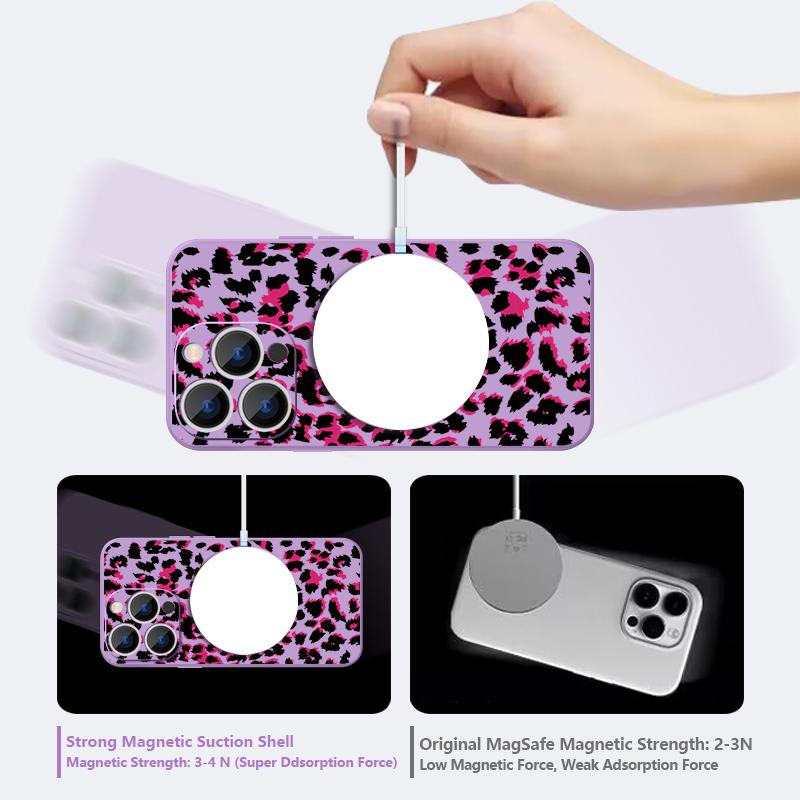 For iPhone 17 Pro Max Case Pattern Magnetic For Magsafe Soft Cover For iPhone 16 15 14 13 Pro Max 17E 16E