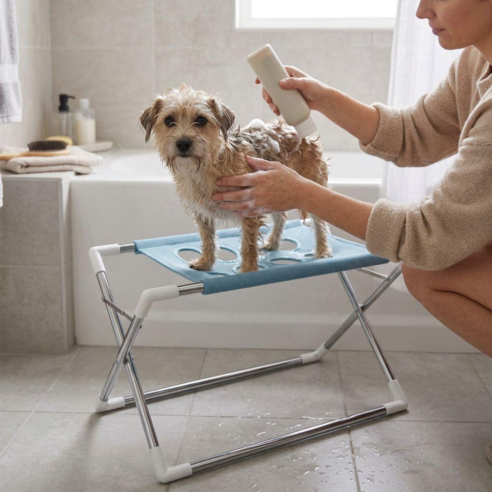 Anti-Scratch Folding Pet Grooming Hammock Quick Drying Cat Bathing Rack  Picking Ears
