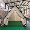 Triangle Log Cabin Style Dining Tent for Outdoor Camping and BBQ