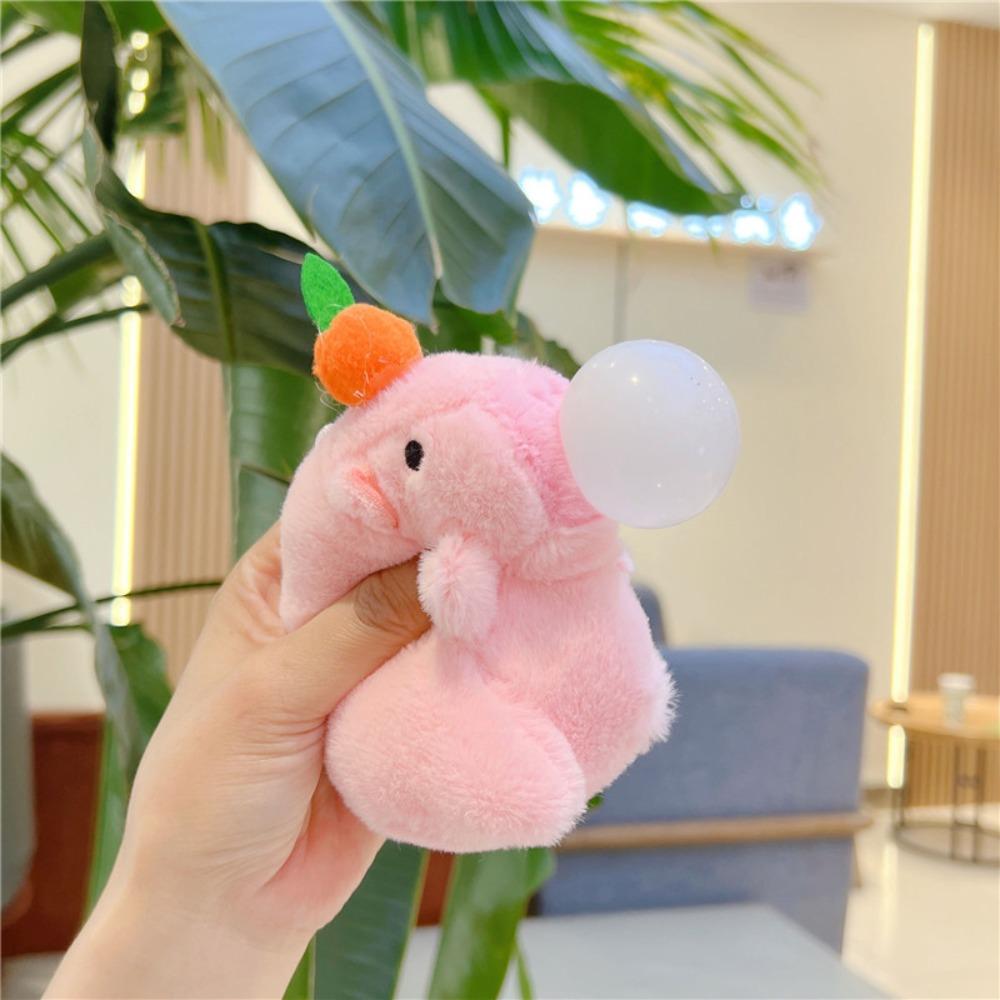 Plush Capybara Doll Keychain Squeeze Spitting Bubbles Capybara Bag Pendant Soft Stuff Relieve Stress Toys For Kid BIrthday Gift