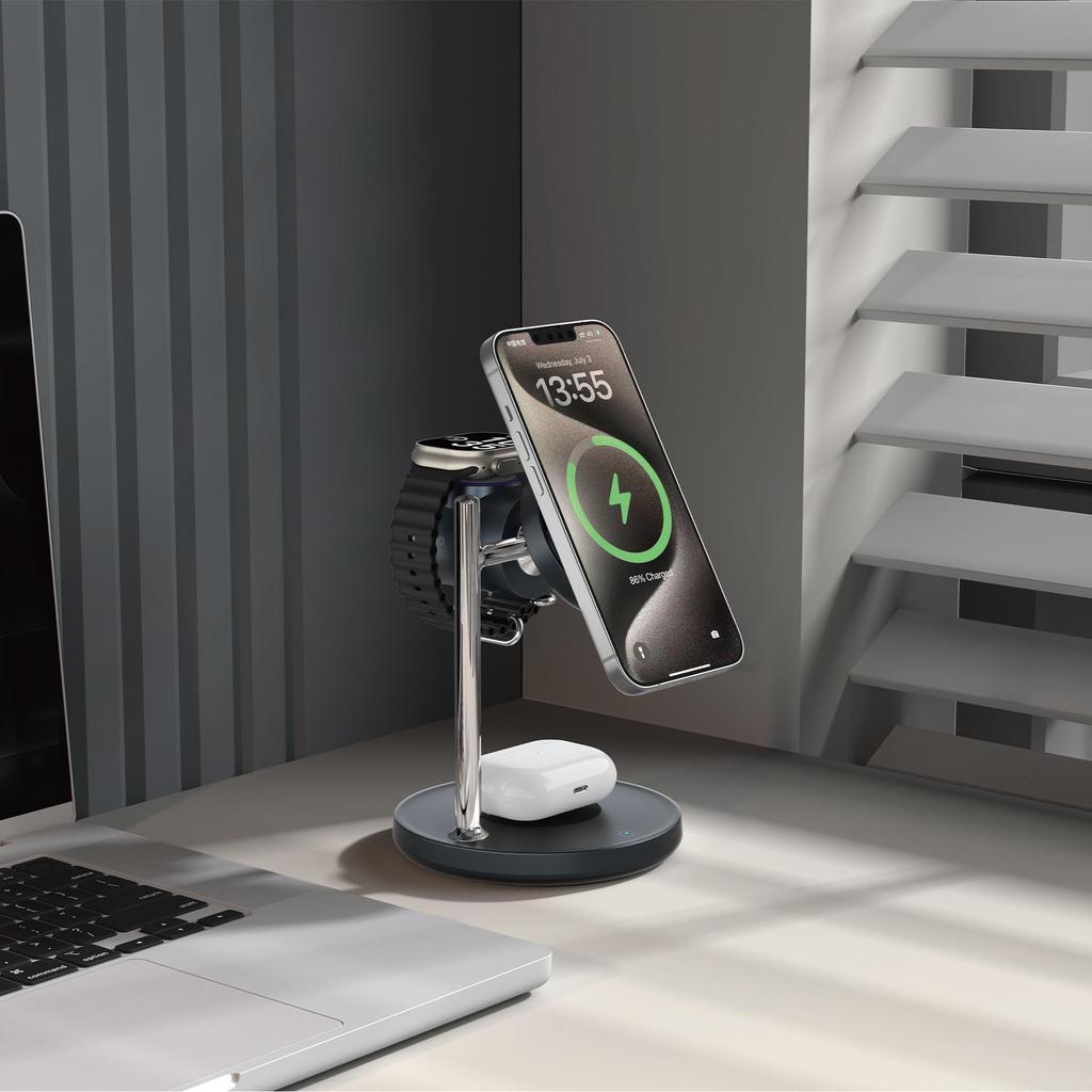 Qi2.2 Air-Cooled Magnetic Wireless Charging Station