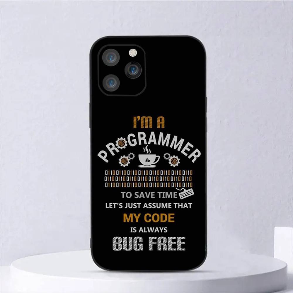 Programming Languages Java Phone Case For iPhone 16,15,14,13,12,11,Plus,Pro Max,XS,X,E,SE,Mini Soft Silicone Black Cover
