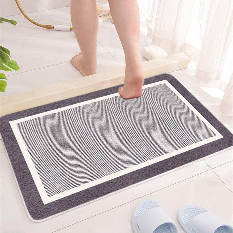 New Non-slip Bath Mats Super Absorbent 40x60cm Bathroom Rugs Soft Modern Household Entrance Door Mat Bathtub Side Hallway Tapis