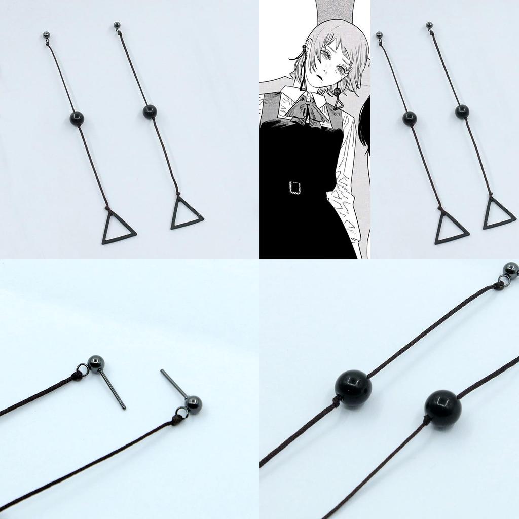 Chainsaw Man Sawatari Anime Ear Pendants Metal Jewelry Cosplay Party Accessories