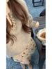 2025 Women's Autumn/Winter Korean Design: Long Sleeve Knit Sweater & High Waist Casual Skirt Set