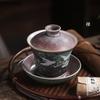 Zuppiera Sancai Ceramica Kung Fu Creativo Tè Una Gru Tazza della Regina Ciotola da Tè Gaiwan Set Zuppiera in Ceramica Servizio da Tè in Porcellana Spessa