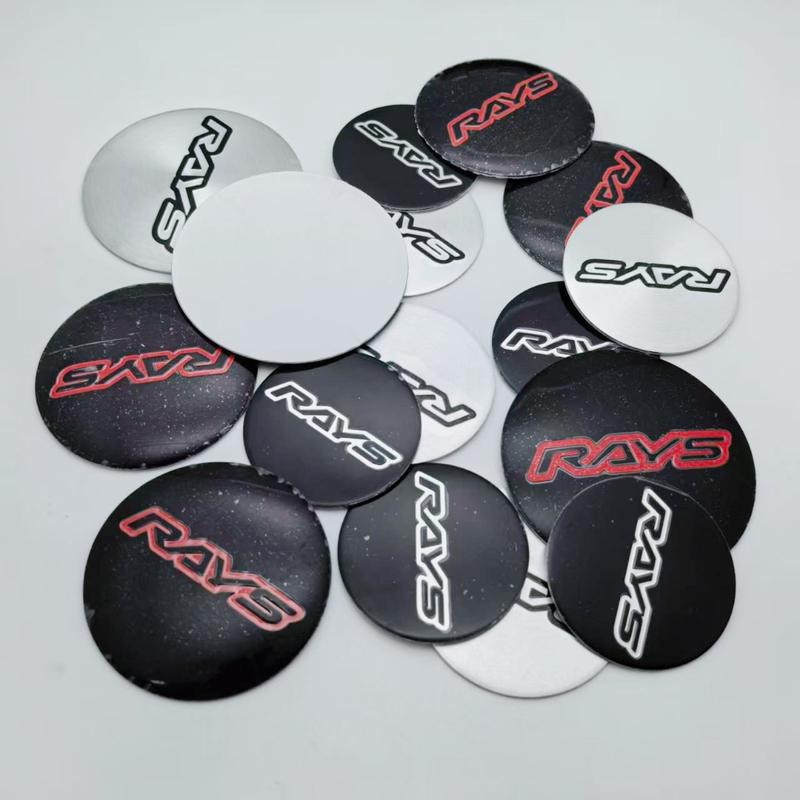 4pcs 45mm 50mm 56mm 65mm RAYS Logo Emblem Car Stickers Accessories for Car Wheel Center Caps Hub Cap Rim Cover Badge Replacement