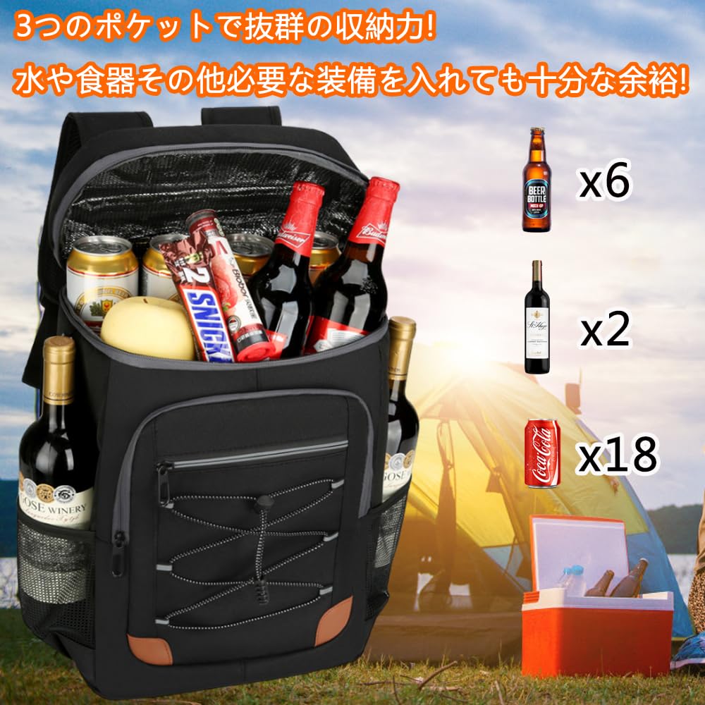 Large Capacity 25L Insulated Backpack Cooler, Foldable, Waterproof, Lightweight, Perfect for Shopping, Camping, Leisure, Picnics, Cherry Blossom
