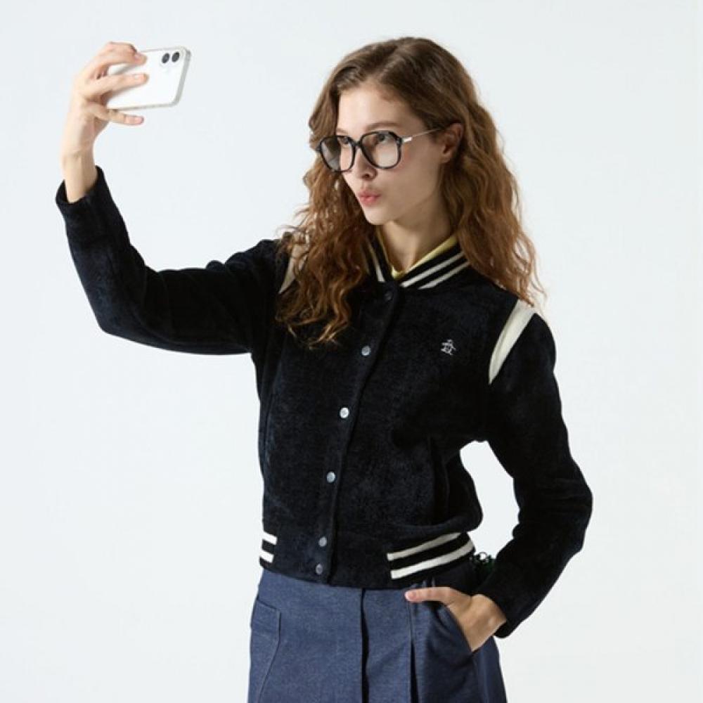 MunSingwear Women S Boucle varSity Jacket Dark Navy mq122lSj13
