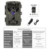 Règle 2.0 pouces écran couleur chasse sentier jeu piège caméra extérieure Po caméra infrarouge Vision nocturne surveillance de la faune animale