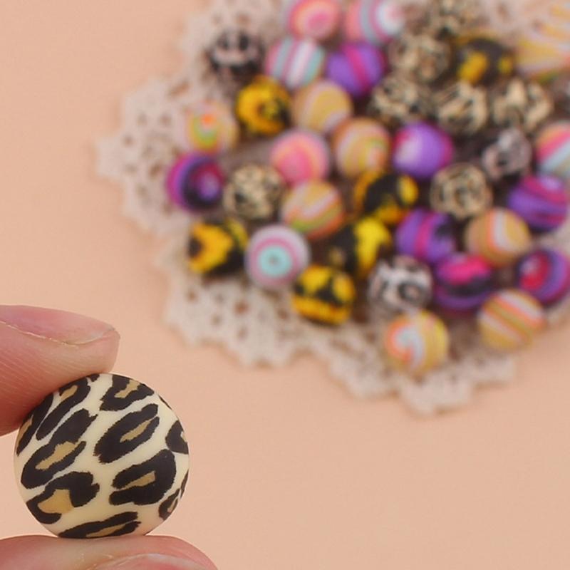 20pcs Silicone Beads with 15mm Diameter Food Grade Baby Teethers Beads Silicone BPA Free For Necklaces Pacifier Holder