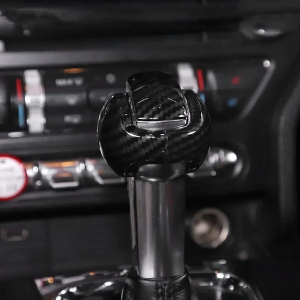 Car Gear Shift Lever Knob Cover for Ford Mustang 2015 - 2026 Automatic Gear Head Knob Decoration Sticker Interior Accessories