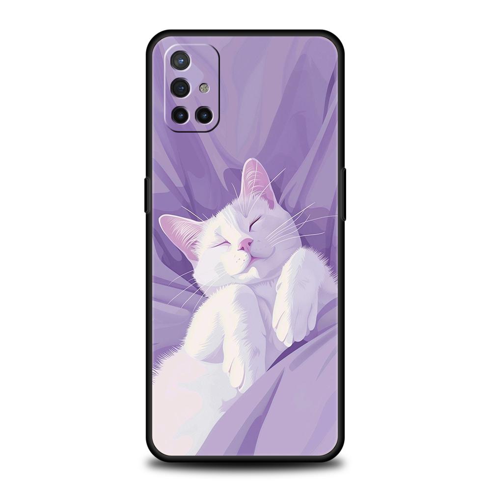 Phone Case For Oneplus 13R 12R 13 12 10T 10R Nord N100 N200 N10 10 9 9R 9RT CE 2 Z Pro 5G Soft TPU Cover Cartoon Cat Fundas Bags