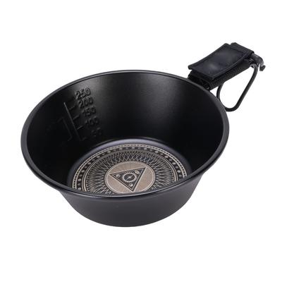 Camping-Schüssel 250ml Edelstahl-Schüssel mit Griff für Wohnmobil-Reisen, Camping, Rucksackreisen, graviert