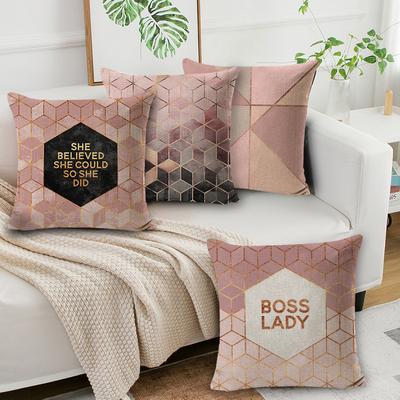 Kissenbezug mit Aufdruck im nordischen Ins-Stil, Kissenbezug für Wärmeübertragung, Büro-Kissen, geometrisches Muster, nordischer Stil