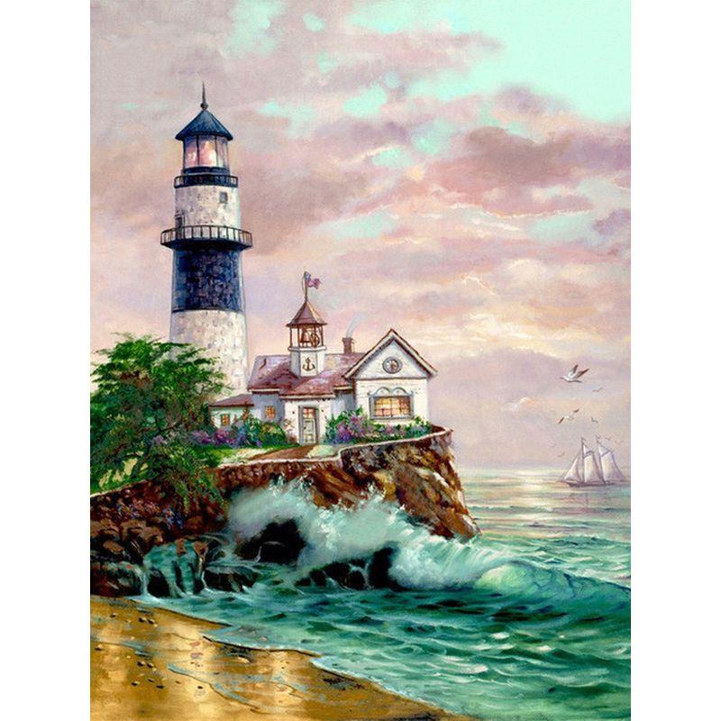 

5D Алмазная картина Пейзаж Вышивка крестом Пейзаж Алмазная мозаика Мультфильм Ручная работа Горный хрусталь Искусство Full Round 20x25CM