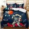 Astronaut Duvet Cover Set, Space Bedding Set For Kids Boys, Sky Galaxy Themed Comforter Cover, Queen King Twin Size Quilt Cover