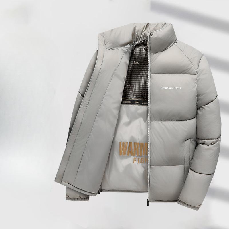 Men's Cotton-padded Clothing Autumn and Winter Short Stand-up Collar Young and Middle-aged Light Casual Cotton-padded Clothing Warm Cotton-padded