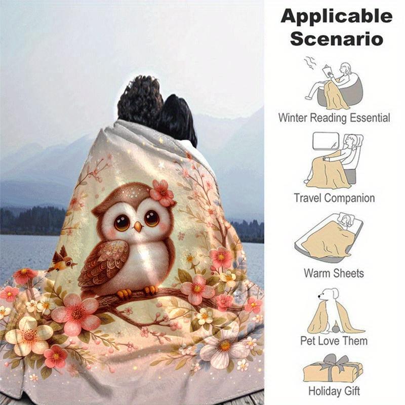 1pc Eagle Printing Lightweight Flannel Blanket, Comfortable and Warm Blanket, for Camping Sofa Bed and Couch Office, In All Seasons