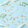 4Bags Alloy Pendants Moon/Star/Sun Charms Light Gold 11~27x8~20x2~4mm Hole: 1.6~2.5mm 20pcs/bag